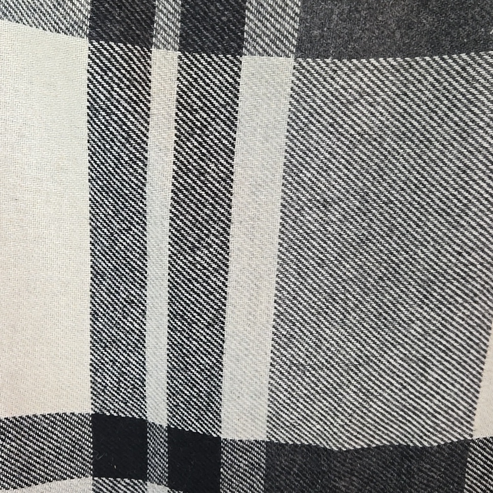Worthington Black White Plaid Wool Wrap Maxi Skirt - Picture 5 of 9